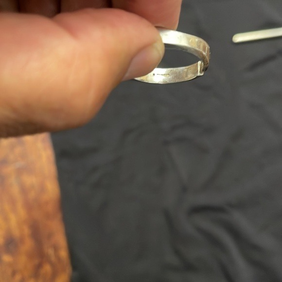 Custom ring silver size 14 had to be cut to be worn on my thumb - Picture 8 of 10